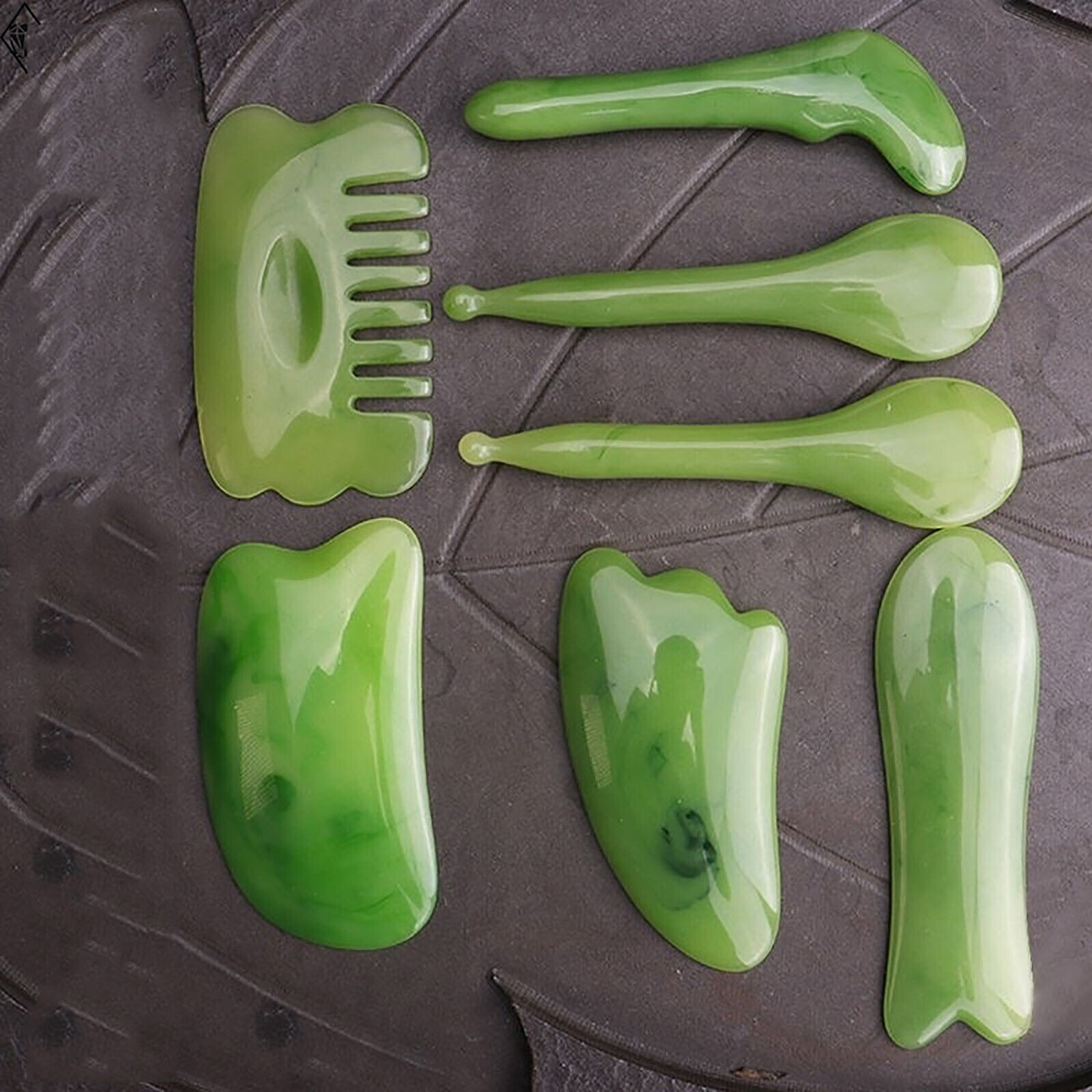 Spa Wellness Locations - 7 Pcs Natural Resin Gua Sha