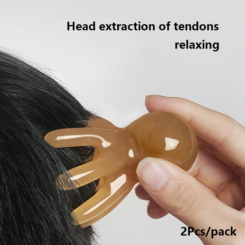 Wellness Spa And Massage - 2Pcs Resin Octopus Comb Scalp Meridian