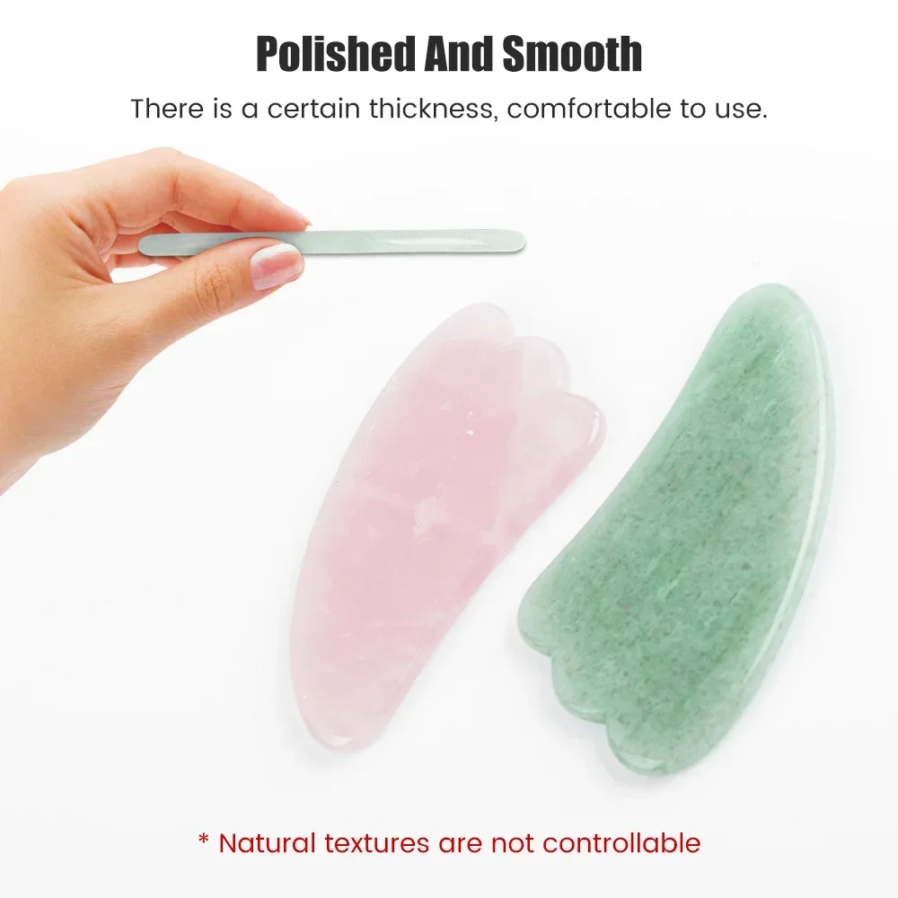 Natural Jade Stone Gua Sha Mas - Gua Sha Tool Rose Quartz 评论和价格