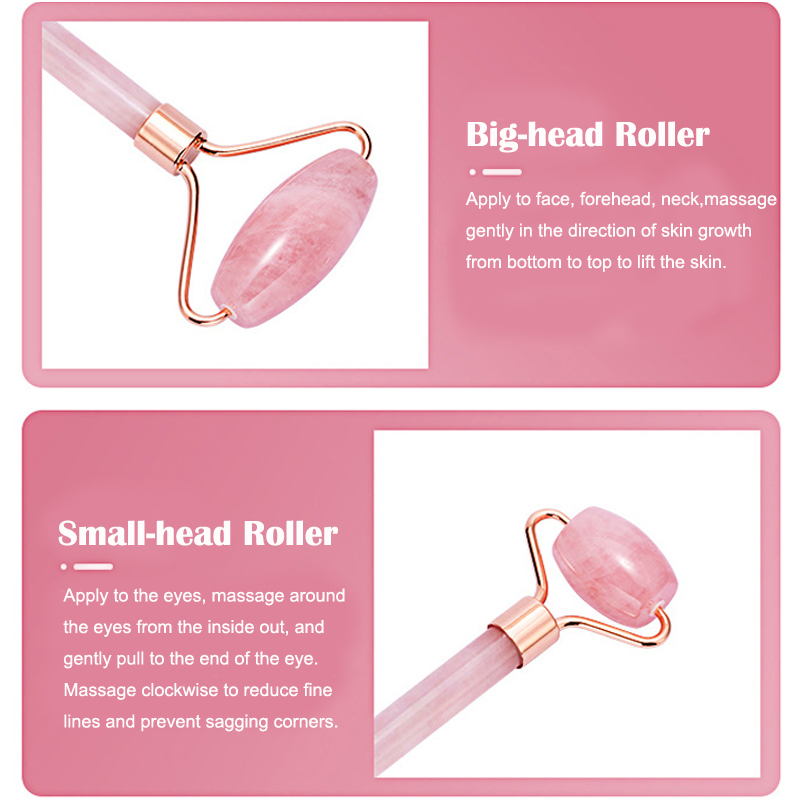 Natural Rose Quartz Jade Rolle - Gua Sha Tool Rose Quartz 评论和价格