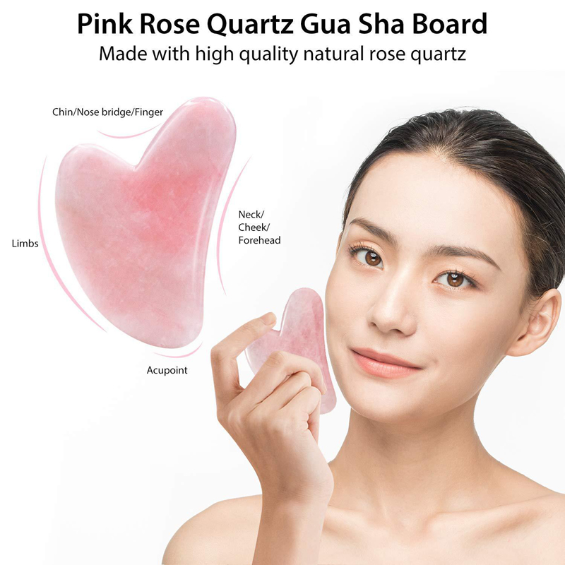 Natural Rose Quartz Jade Rolle - Gua Sha Tool Rose Quartz 评论和价格