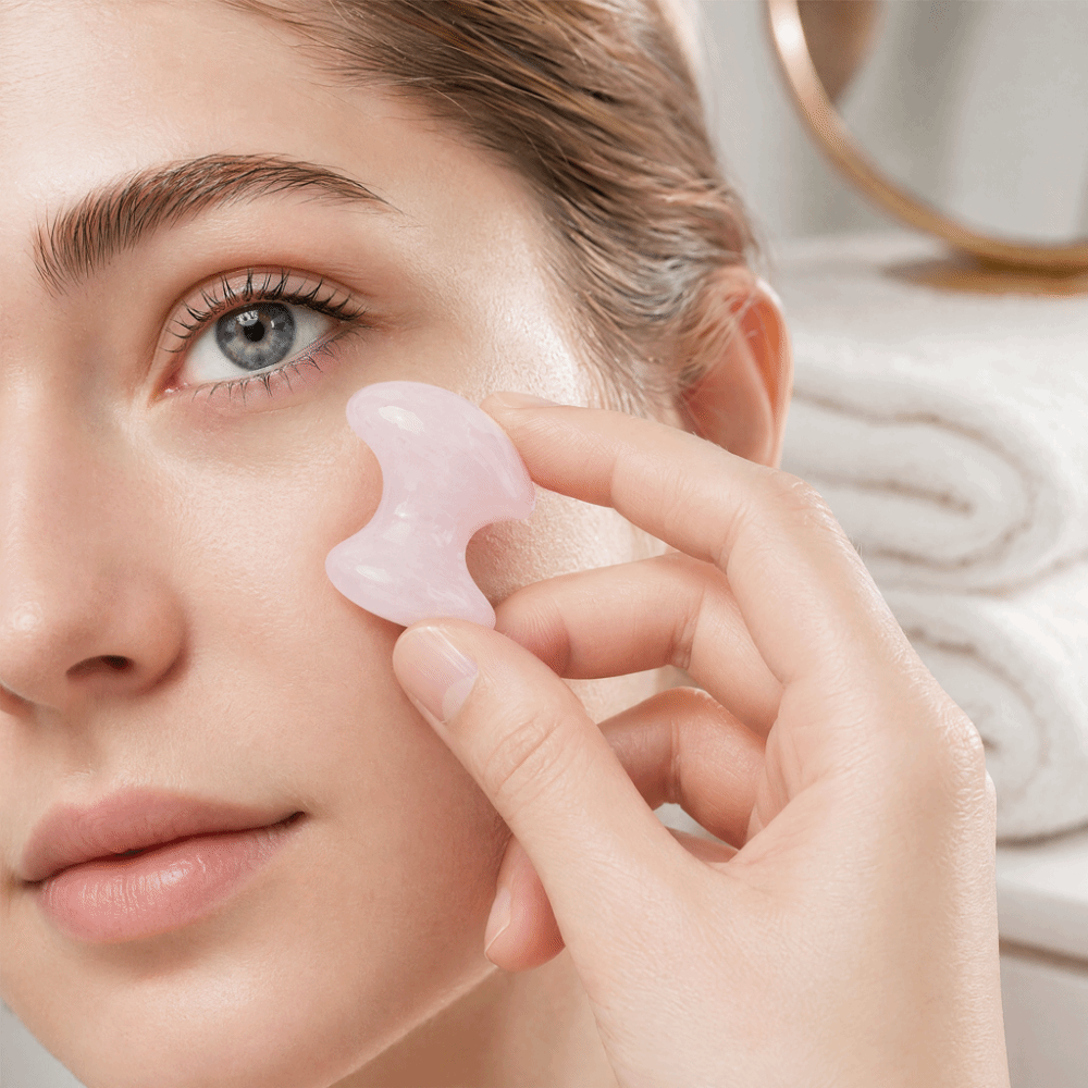 Crystal Rose Quartz Massage St - Gua Sha Tool Rose Quartz 评论和价格