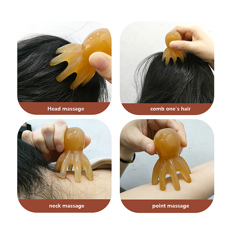 2Pcs Resin Octopus Comb Scalp  - Wellness Spa And Massage 评论和价格