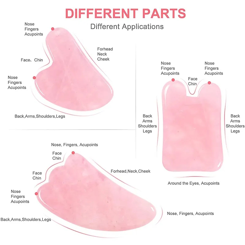 Rose Quartz Gua Sha Board Natu - Gua Sha Tool Rose Quartz 评论和价格