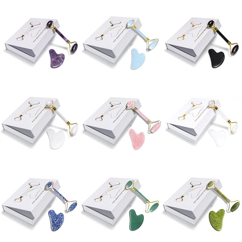 Rose Quartz Natural Jade Rolle - Gua Sha Tool Rose Quartz 评论和价格