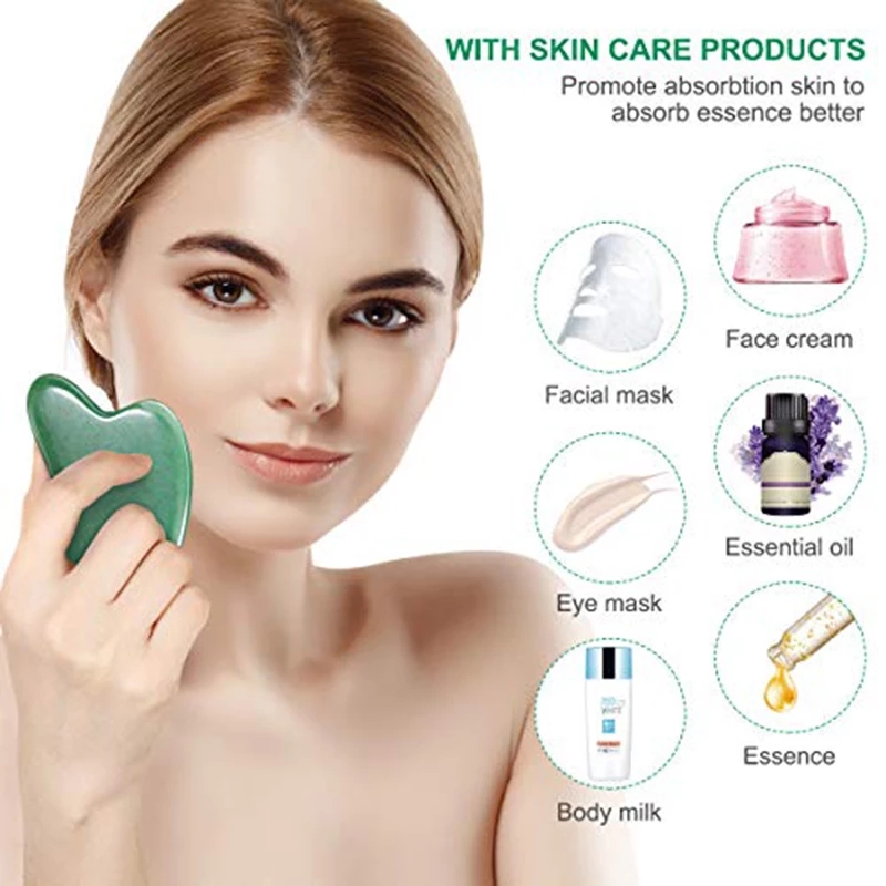 Rose Quartz Natural Jade Rolle - Gua Sha Tool Rose Quartz 评论和价格