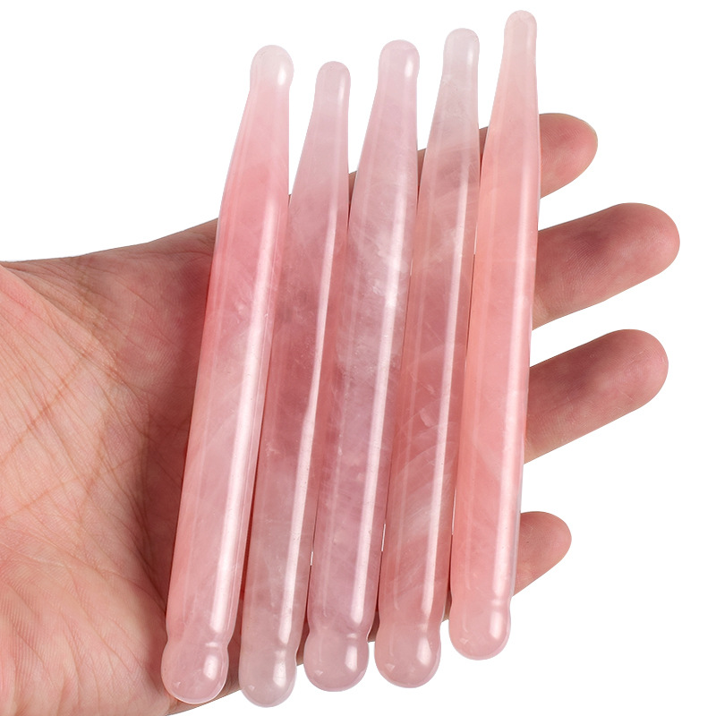 Eye Massage Pen Natural Rose Q - Gua Sha Tool Rose Quartz 评论和价格