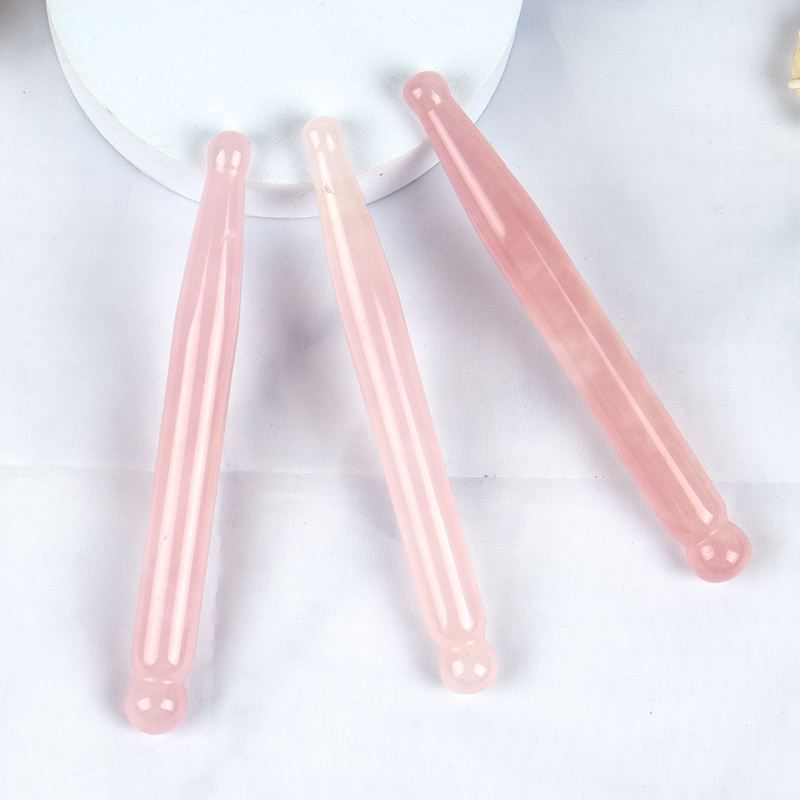 Eye Massage Pen Natural Rose Q - Gua Sha Tool Rose Quartz 评论和价格