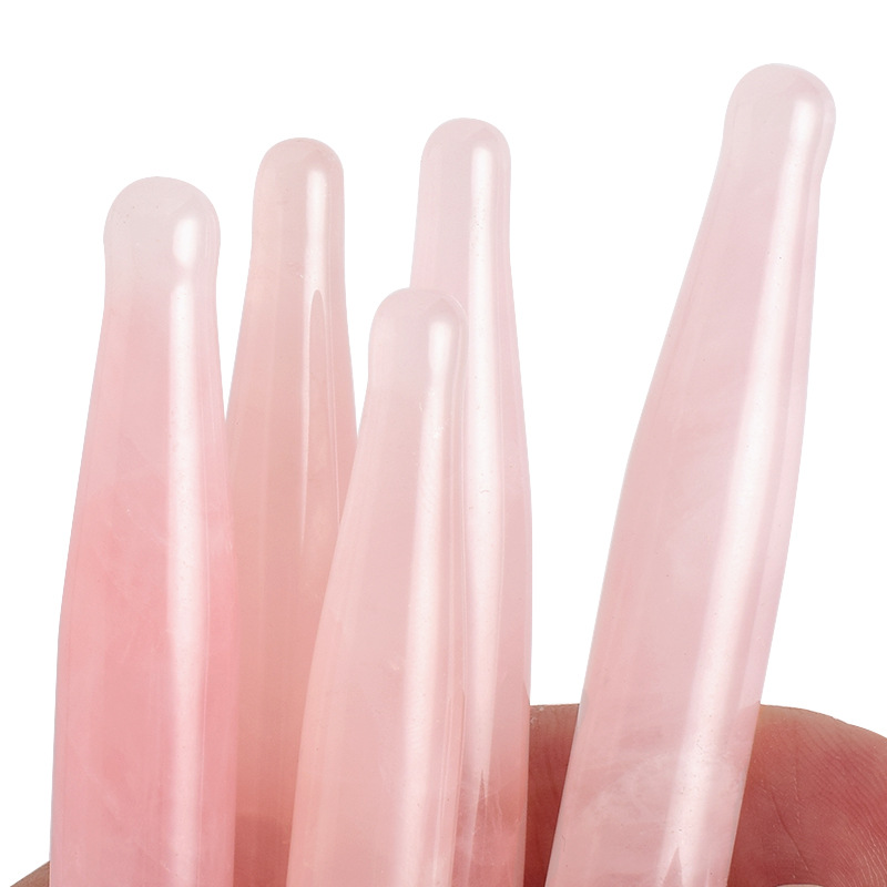 Eye Massage Pen Natural Rose Q - Gua Sha Tool Rose Quartz 评论和价格