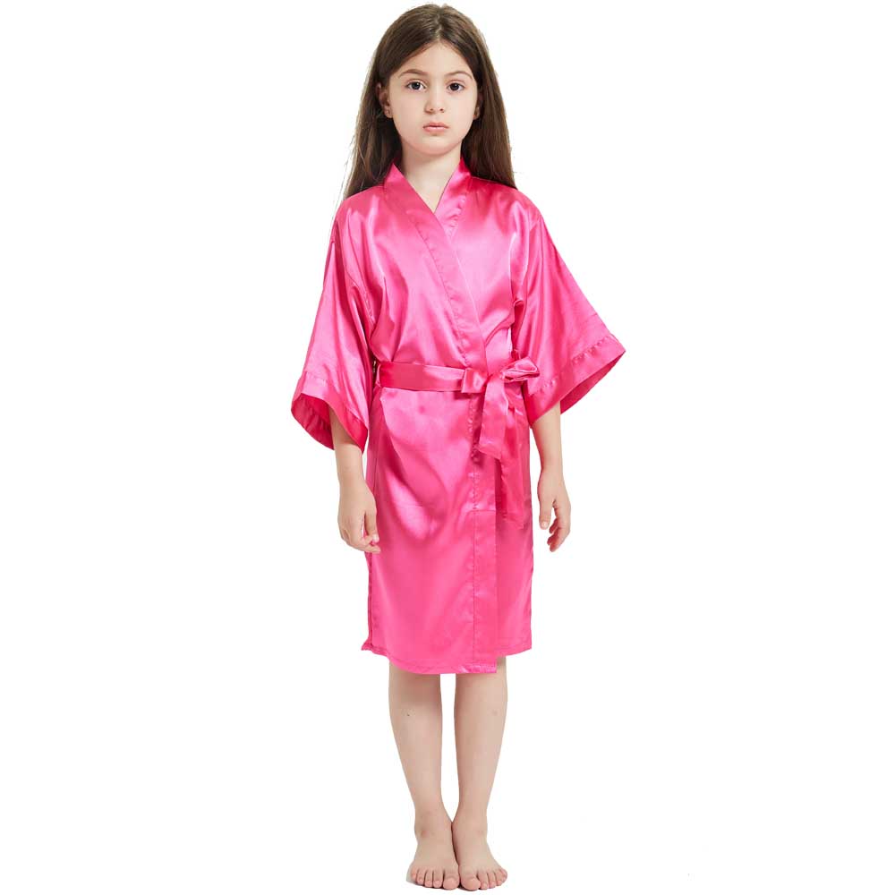 80-160cm Girls Satin Silk Robe - Spa Y Wellness 评论和价格