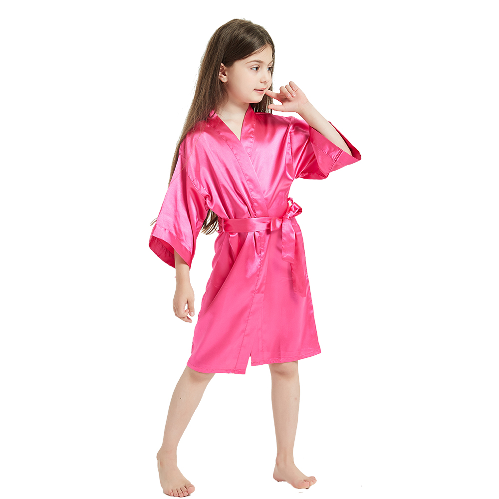 80-160cm Girls Satin Silk Robe - Spa Y Wellness 评论和价格