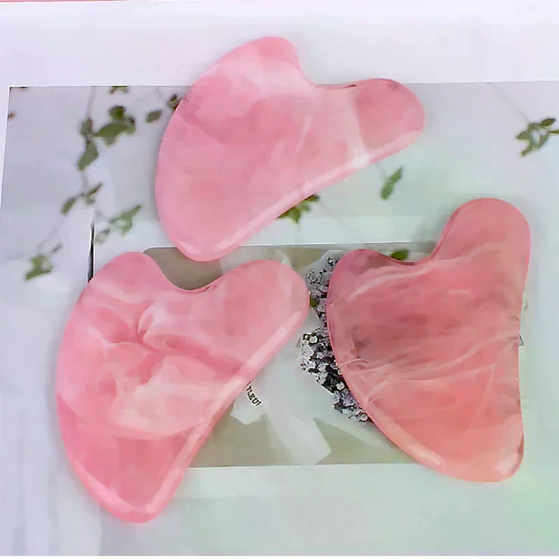 Natural Stone Jade Gouache Scr - Gua Sha Tool Rose Quartz 评论和价格