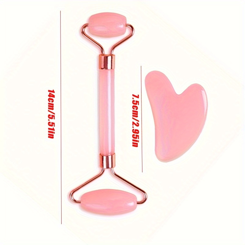 New 2PCS Gua Sha Facial Stone  - Gua Sha Tool Rose Quartz 评论和价格