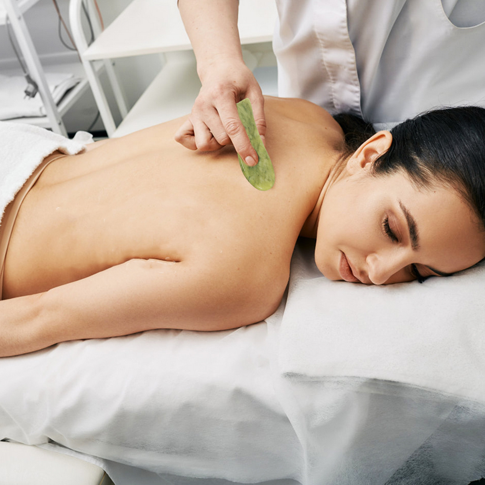 2Pcs Natural Jade Gua Sha Scra - Spa Y Wellness 评论和价格