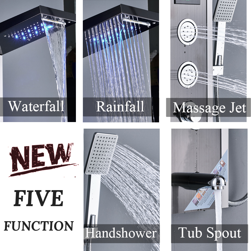 Luxury LED Shower Panel SPA Ma - Spa Y Wellness 评论和价格