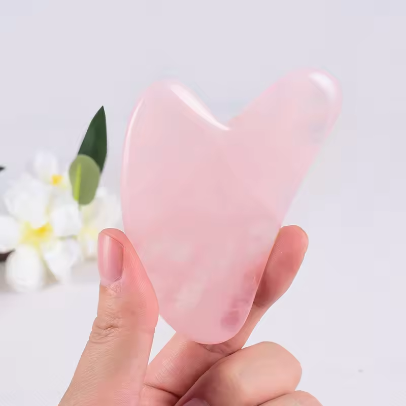 Natural Stone Jade Gouache Scr - Gua Sha Tool Rose Quartz 评论和价格