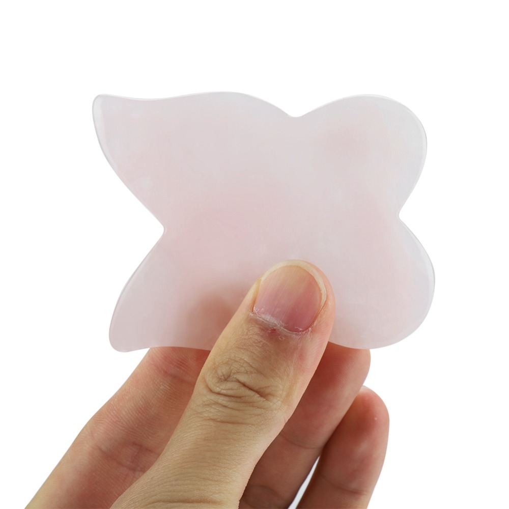 Facial Kits Pink Rose Quartz M - Gua Sha Tool Rose Quartz 评论和价格