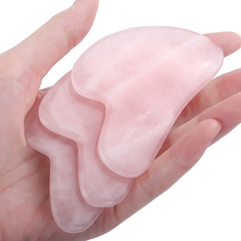 Rose Quartz Jade Guasha Massag - Gua Sha Tool Rose Quartz 评论和价格