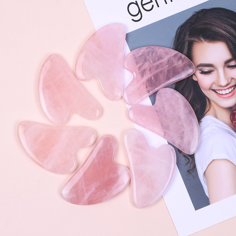 Hot Selling A+ Rose Quartz Gua - Gua Sha Tool Rose Quartz 评论和价格