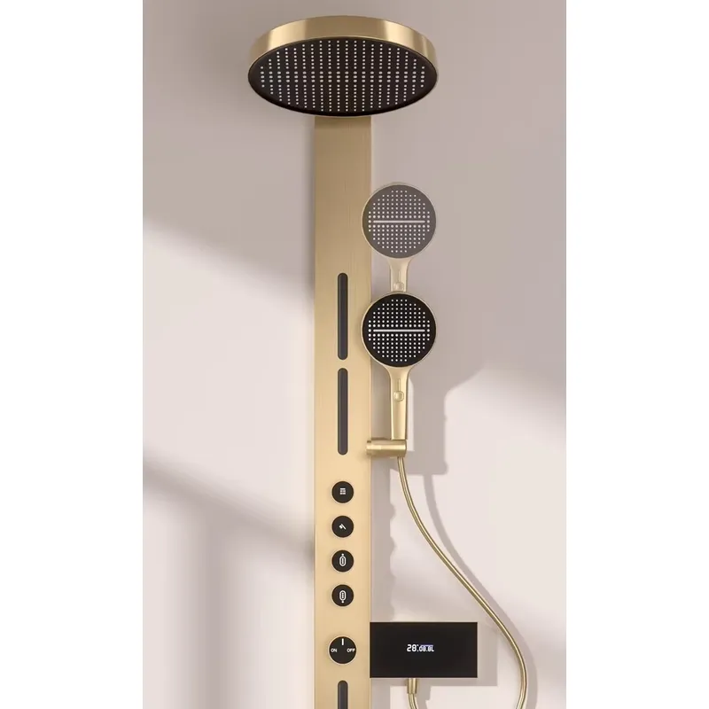 Brass Rainfall Shower Panel Se - Spa & Wellness Hotel Diament Ustroń Zdjęcia 评论和价格
